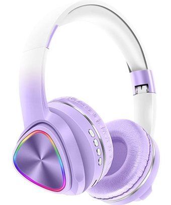 Karler Bass Tune 650 Bt Tek Mikrofonlu 5.0 Silikonsuz Oyuncu Kablosuz Kulak Üstü Bluetooth Kulaklık Lila