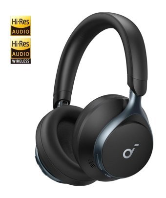 Anker Space One Tek Mikrofonlu 5.3 Silikonsuz Gürültü Önleyici Kablosuz Kulak Üstü Bluetooth Kulaklık Siyah