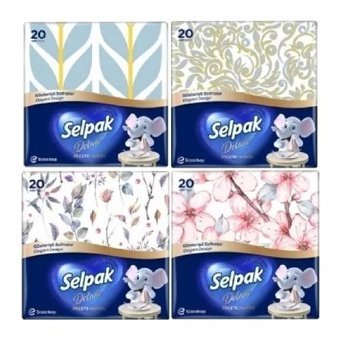 Selpak Deluxe Desenli Kağıt Peçete 12x20'li