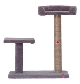 Bedspet M:9 Oturaklı Katlı Kedi Tırmalama Evi Gri