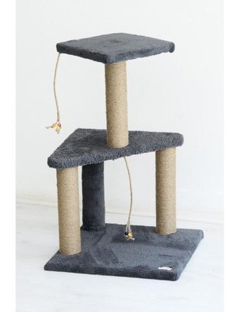 Kayton Geniş Taban Oyuncaklı Katlı 66 cm Kedi Tırmalama Tahtası
