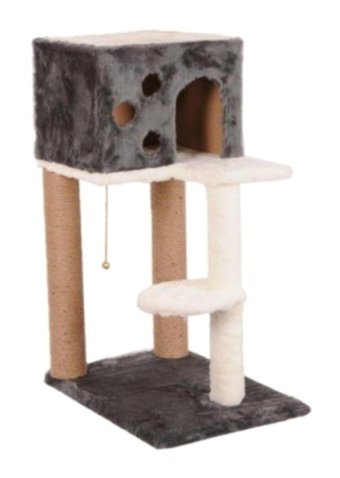 Nursoft Oturaklı Oyuncaklı Merdivenli Katlı 124 cm Kedi Tırmalama Evi