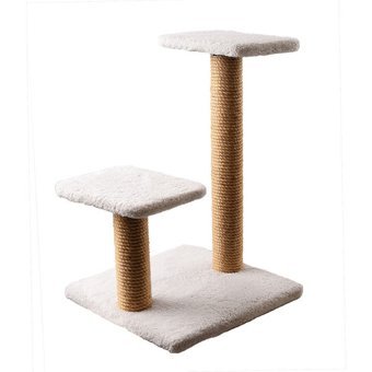 Petsi Oturaklı Katlı 50 cm Kedi Tırmalama Tahtası Gri