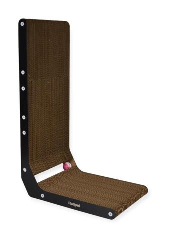 Rotipet Oyuncaklı Kedi Otlu 68 cm Kedi Tırmalama Rampası Siyah