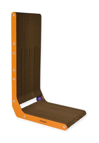 Rotipet Oyuncaklı Kedi Otlu 68 cm Kedi Tırmalama Rampası Turuncu