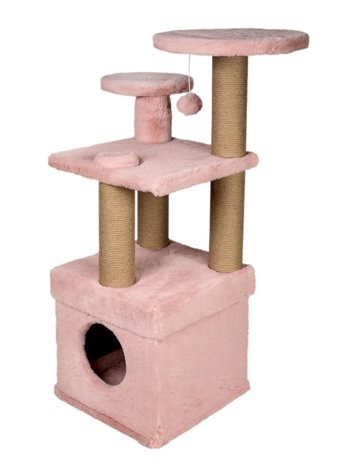 Dubex Oturaklı Oyuncaklı Katlı 100 cm Kedi Tırmalama Evi