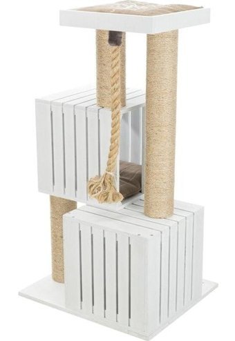 Trixie Oturaklı Oyuncaklı Merdivenli Katlı 114 cm Kedi Tırmalama Evi