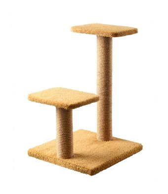 Petsi Oturaklı Katlı 50 cm Kedi Tırmalama Tahtası Sarı
