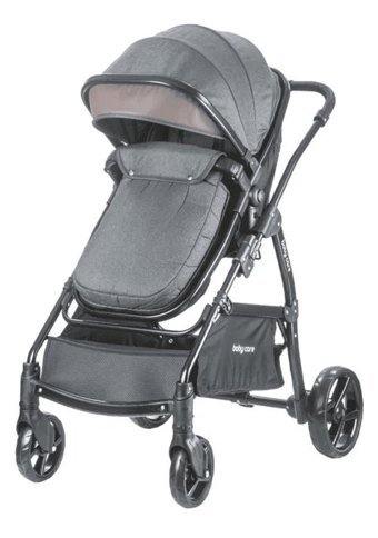 Baby Care Safari Pro Katlanır 360 Derece Dönebilen Tam Yatar Travel Sistem Bebek Arabası Siyah