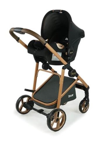 Duux Johnson Bc306 Çift Yönlü Katlanır 360 Derece Dönebilen Tam Yatar Travel Sistem Bebek Arabası Siyah