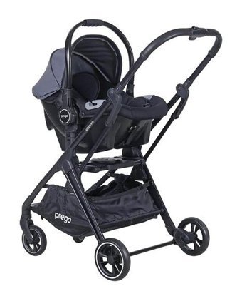 Prego P14 Canton Çift Yönlü Katlanır 360 Derece Dönebilen Tam Yatar Travel Sistem Bebek Arabası Gri