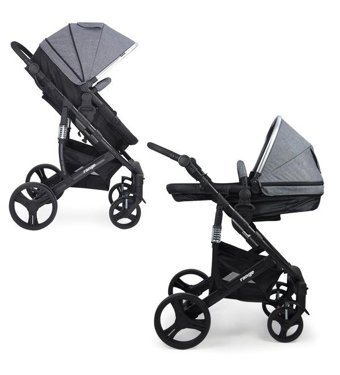 Prego 2079 Quattro Çift Yönlü Katlanır 360 Derece Dönebilen Tam Yatar Travel Sistem Bebek Arabası Siyah