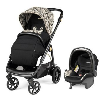 Peg Perego Veloce Slk Çift Yönlü Katlanır 360 Derece Dönebilen Tam Yatar Travel Sistem Bebek Arabası Bej-Siyah