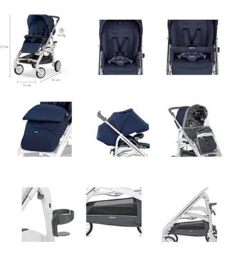 Inglesina Trilogy Çift Yönlü Katlanır Travel Sistem Bebek Arabası Çok Renkli