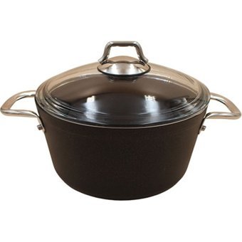 Baysem Bonera PRO-1024 Pro Plus Cam Kapaklı 2 Parça 22 cm Granit Derin Tencere