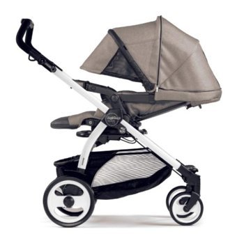 Peg Perego Cardfold Çift Yönlü Katlanır 360 Derece Dönebilen Tam Yatar Puset - Travel Sistem Bebek Arabası Bej