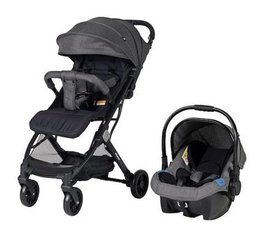 Sunny Baby AB431 Active Plus Katlanır Tek Elle Kapanan 360 Derece Dönebilen Tam Yatar Kabin Tipi Travel Sistem Bebek Arabası Gri-Siyah