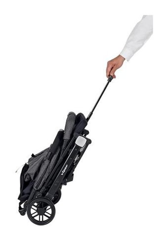 Sunny Baby AB431 Active Plus Katlanır Tek Elle Kapanan 360 Derece Dönebilen Tam Yatar Kabin Tipi Travel Sistem Bebek Arabası Gri-Siyah