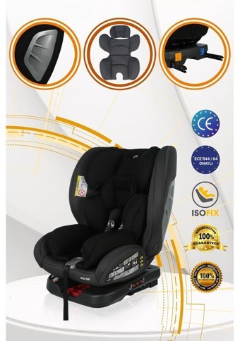 Maxi Taxi Safe Çift Yönlü 360 Derece Dönebilen Travel Sistem Bebek Arabası Gri-Siyah
