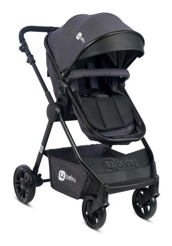 4 Baby Adorra 2 Çift Yönlü Katlanır 360 Derece Dönebilen Tam Yatar Travel Sistem Bebek Arabası Gri