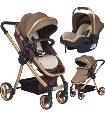 Tommy Baby Toranto Çift Yönlü Katlanır 360 Derece Dönebilen Tam Yatar Puset - Travel Sistem Bebek Arabası Siyah