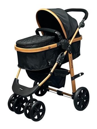 Bebegold Comfort Çift Yönlü Katlanır 360 Derece Dönebilen Tam Yatar Travel Sistem Bebek Arabası Siyah