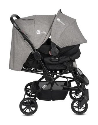 4 Baby One Çift Yönlü Katlanır 360 Derece Dönebilen Tam Yatar Puset - Travel Sistem Bebek Arabası Siyah - Kahverengi
