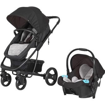 Sunny Baby AB482 Çift Yönlü Katlanır Tek Elle Kapanan 360 Derece Dönebilen Tam Yatar Puset - Travel Sistem Bebek Arabası Kırmızı