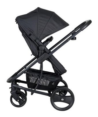 Sunny Baby AB482 Çift Yönlü Katlanır Tek Elle Kapanan 360 Derece Dönebilen Tam Yatar Puset - Travel Sistem Bebek Arabası Kırmızı