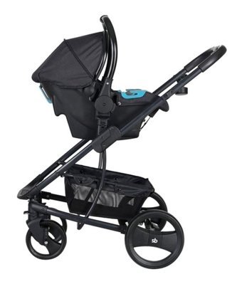 Sunny Baby AB482 Çift Yönlü Katlanır Tek Elle Kapanan 360 Derece Dönebilen Tam Yatar Puset - Travel Sistem Bebek Arabası Kırmızı
