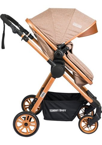 Tommy Baby Johnson Bc305 Çift Yönlü Katlanır Tam Yatar Puset - Travel Sistem Bebek Arabası Kahverengi
