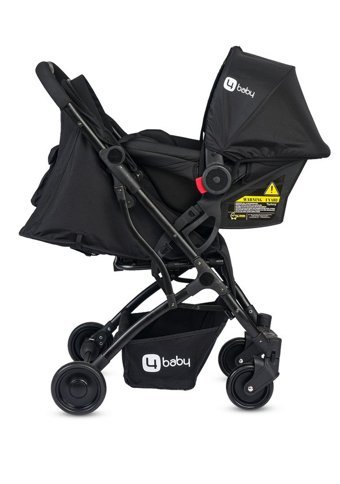 4 Baby York Katlanır 360 Derece Dönebilen Kabin Tipi Travel Sistem Bebek Arabası Siyah