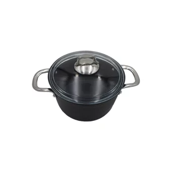 Bonera PRO-1023 Pro Plus Cam Kapaklı 2 Parça 20 cm Granit Derin Tencere