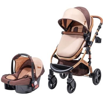 Miracool Trend Katlanır 360 Derece Dönebilen Tam Yatar Travel Sistem Bebek Arabası Kahverengi