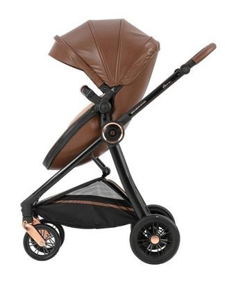 Quard BC-310 Çift Yönlü Katlanır 360 Derece Dönebilen Tam Yatar Travel Sistem Bebek Arabası Kahverengi