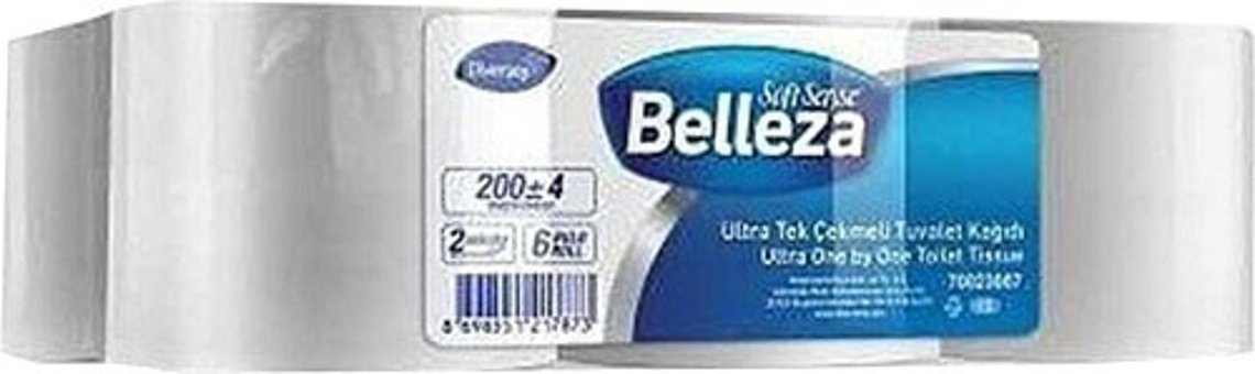 Belleza 2 Katlı 6'lı Rulo Tuvalet Kağıdı