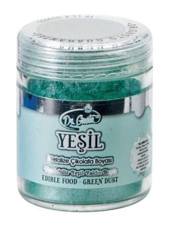Dr. Gusto Yenilebilir Metalik Yeşil Toz Gıda Boyası 10 gr