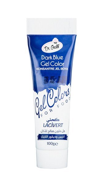 Dr. Gusto Konsantre Tüp Lacivert Su Bazlı Jel Gıda Boyası 100 gr
