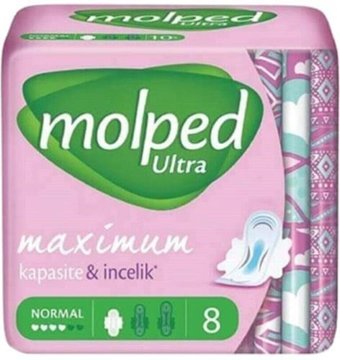 Molped Ultra Organik İnce 8'li Hijyenik Ped 1 Adet