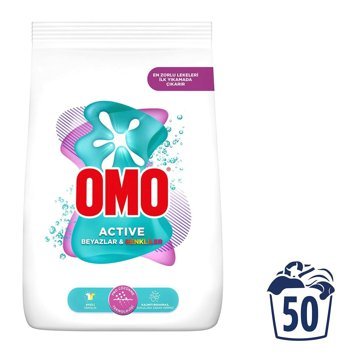 Omo Active Beyazlar ve Renkliler İçin Toz Deterjan 7.5 kg