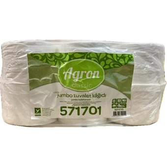 Agron 2 Katlı 12'li Rulo Jumbo Tuvalet Kağıdı