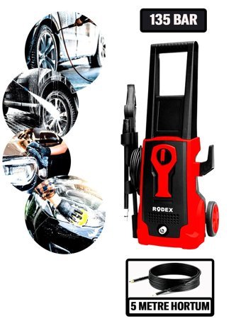 Rodex RDX710 1600 W Tekerlekli 135 Bar Elektrikli Basınçlı Yıkama Makinesi