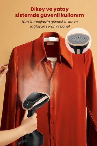 Goldmaster Easyjett GM-7650 1700 W 25 gr/dk Seramik Tabanlı Kablolu Buharlı Seyehat Ütüsü
