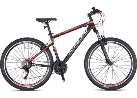 Kron XC 75 V 26 Jant 21 Vites Amortisörlü Dağ Bisikleti Kırmızı-Siyah