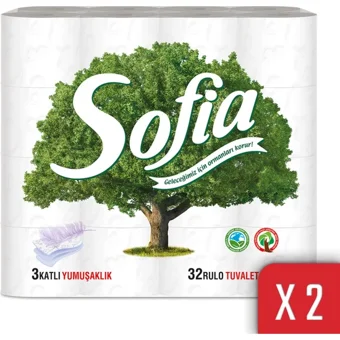 Sofia 2 Katlı 32'li Rulo Tuvalet Kağıdı