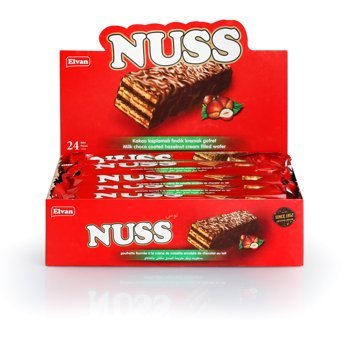 Elvan Nuss Çikolatalı Fındıklı Gofret 24x18 gr