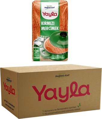 Yayla Kırmızı Mercimek 16x500 gr
