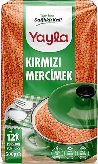 Yayla Kırmızı Mercimek 16x500 gr