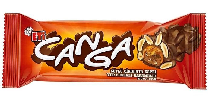 Eti Canga Karamelli Yer Fıstıklı Çikolata 45 gr 15 Adet