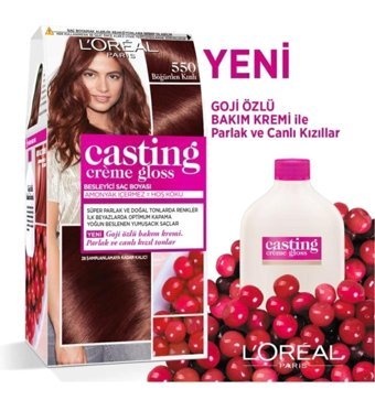 L'Oréal Paris 550 Böğürtlen Kızılı Amonyaksız Krem Saç Boyası